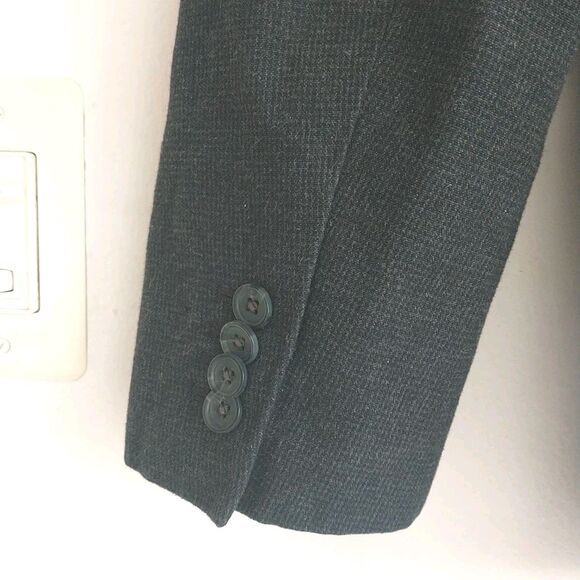 Banana Republic Blazer Men 40 Gray Tailored Fit Cotton SportCoat 2Buttons 42x28" - Picture 8 of 16